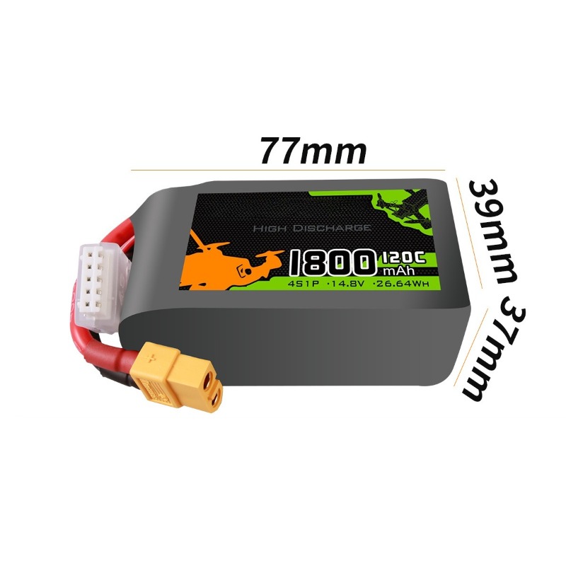 Bateria LiPo 14.8V 22.2V 1800m - Drone Battery 4S avaliação e preço